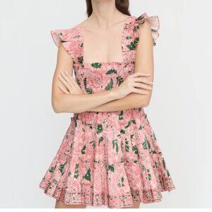 Hill House Charlotte Nap Dress - Rose Calico Trellis